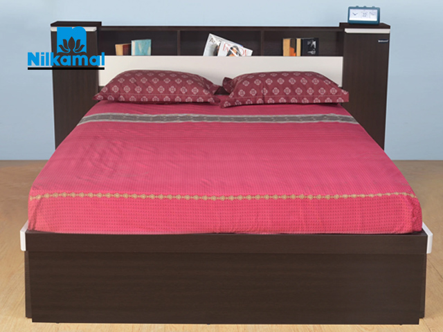 Nilkamal Empire Queen Bed Dark Brown