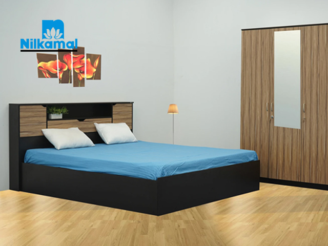 Nilkamal Terence King Bed Wenge Natural