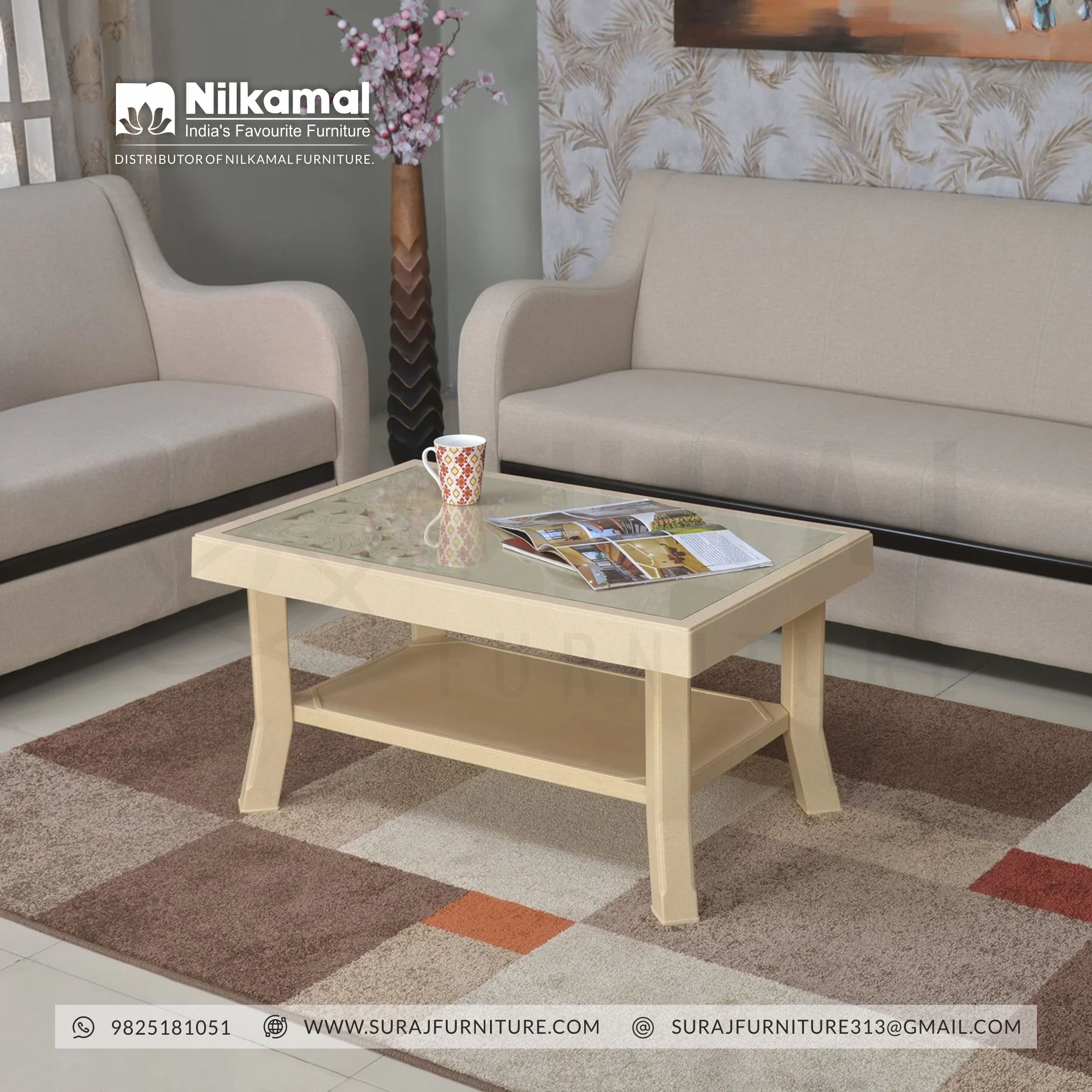 Nilkamal tea table with chair cheap