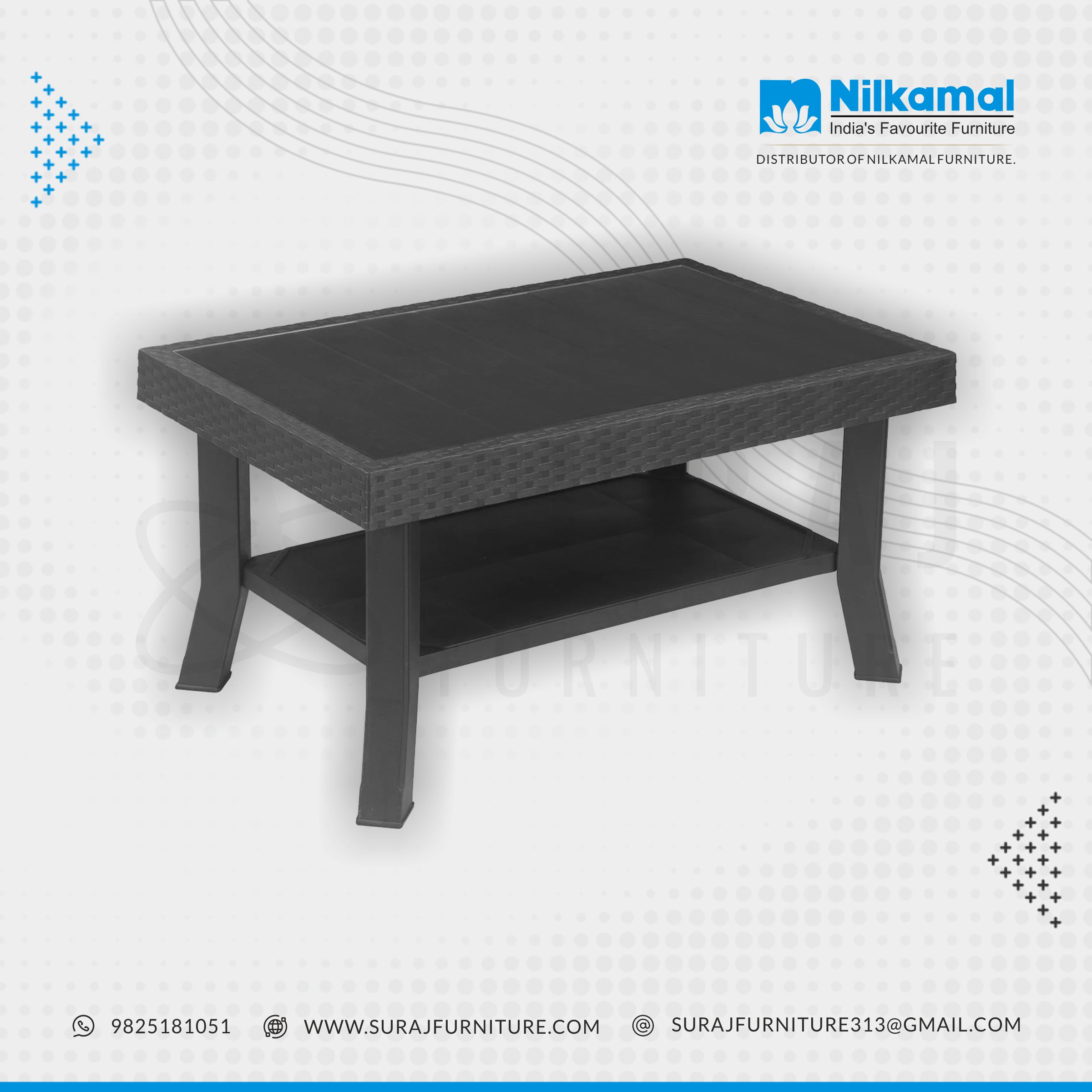 Nilkamal centre store table plastic
