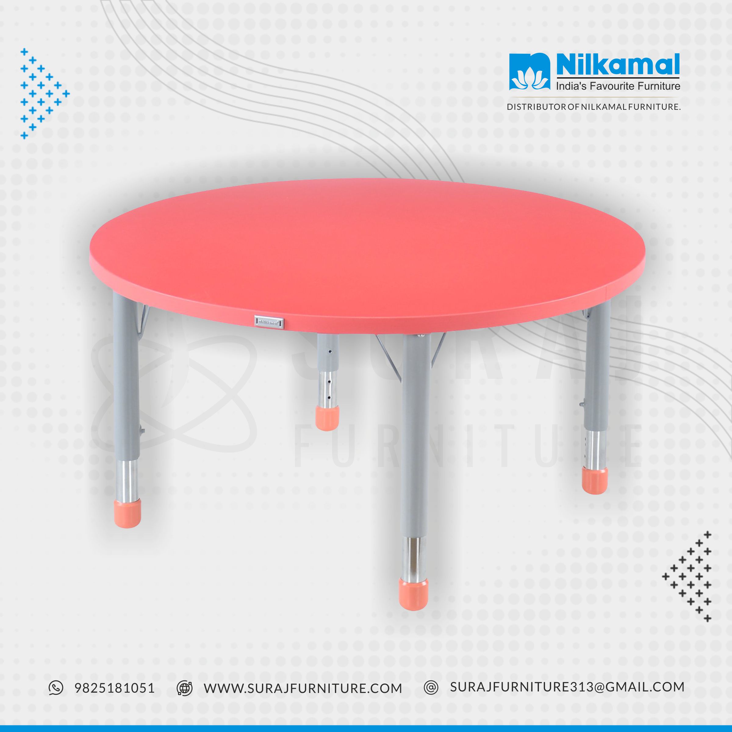 orange poppy red activity desk