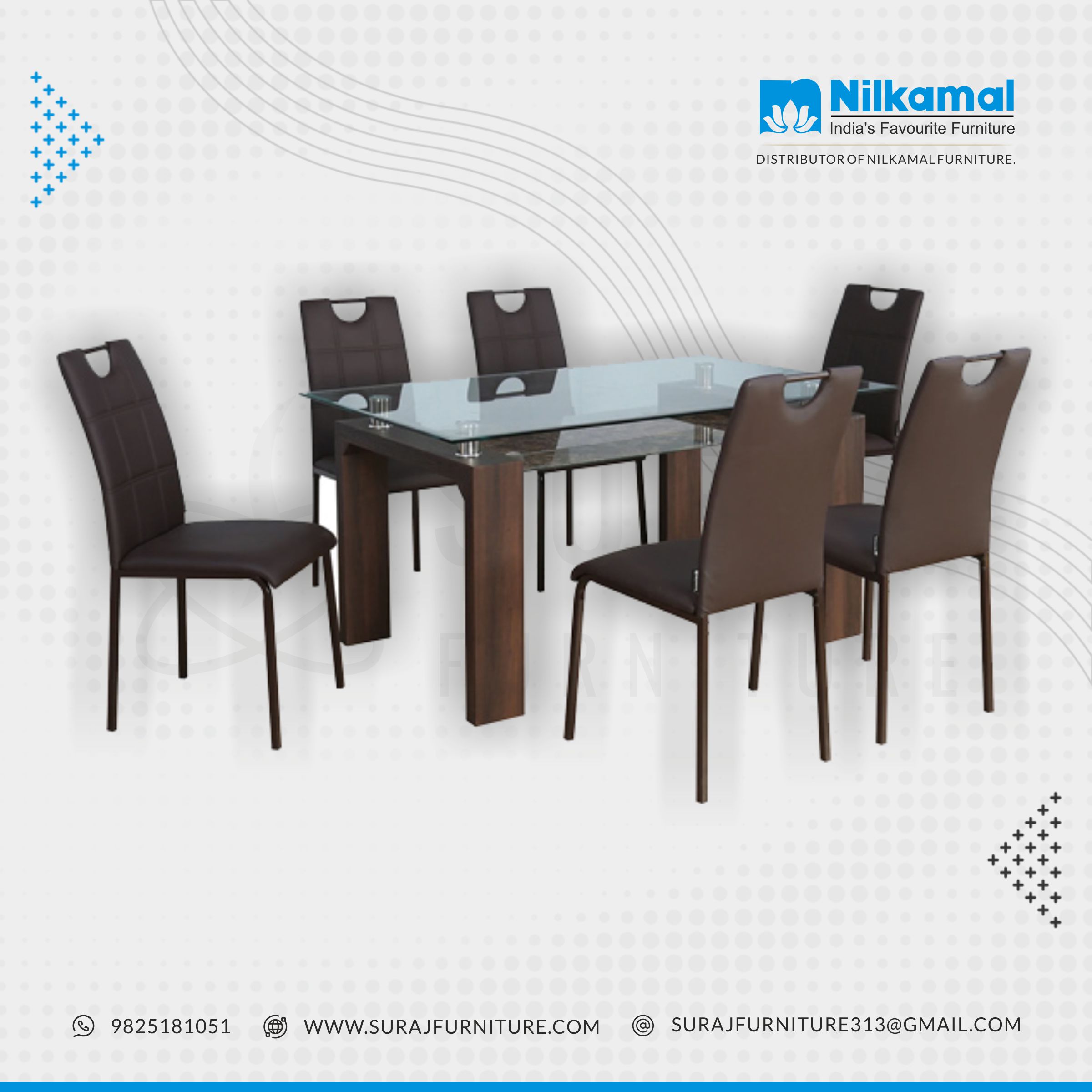 Hermiston Dining Set Brown