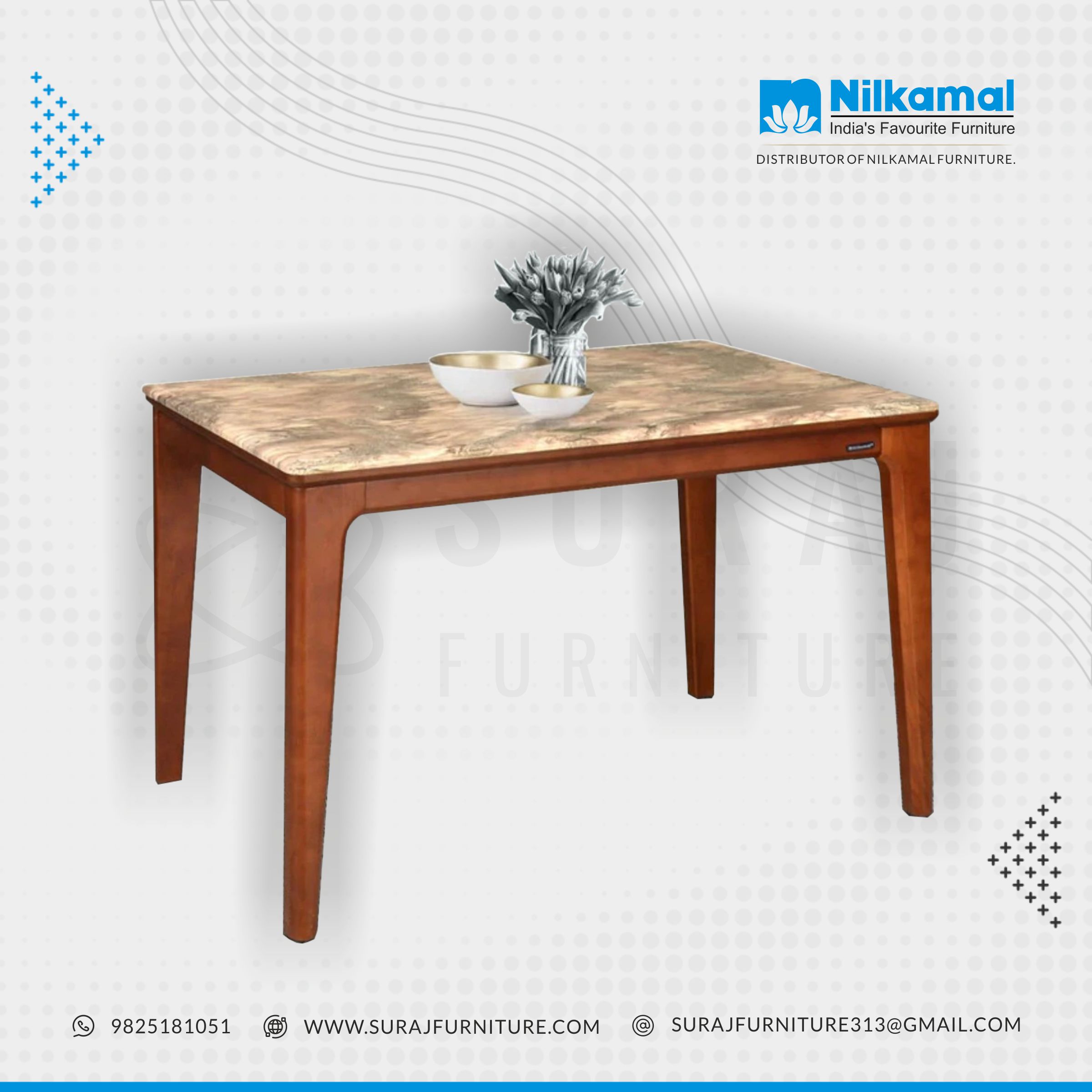 Nilkamal Wilson 4 Seater Dining Table