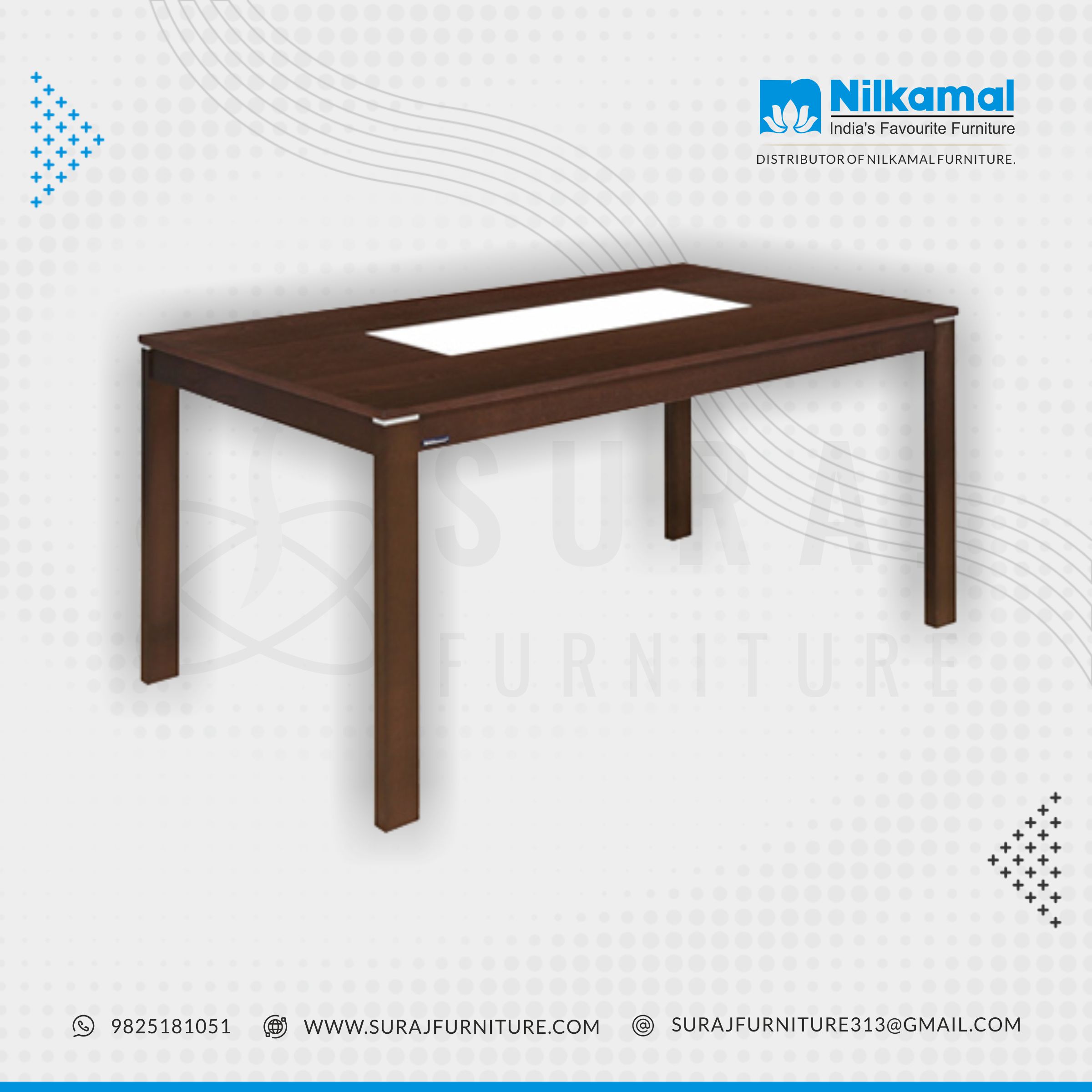 Nilkamal Zabel 6 Seater Dining Table Beech