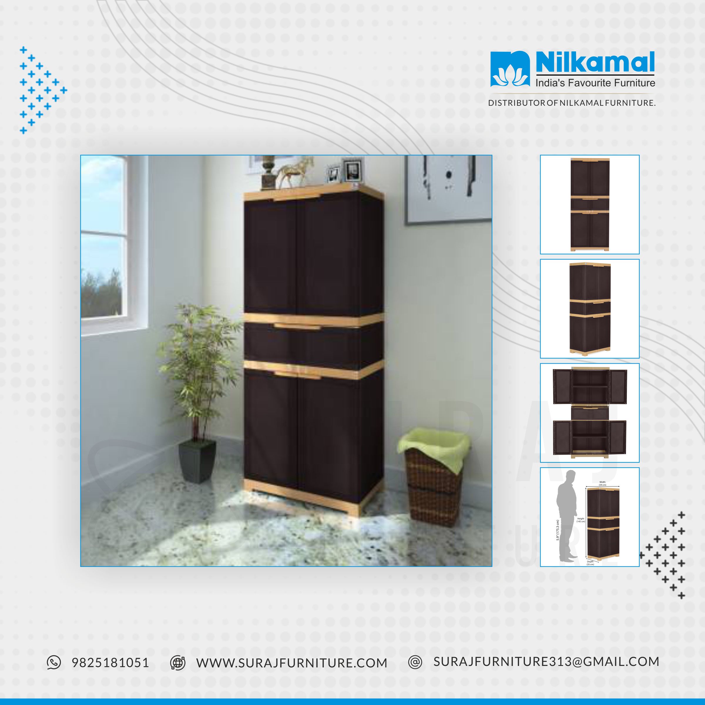Plastic Storage Cabinet 1 Drawer